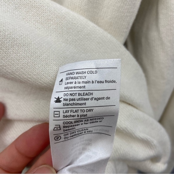 Vince Tie-Waist Crewneck Cotton Sweater Size Large Minimalist - Picture 10 of 10